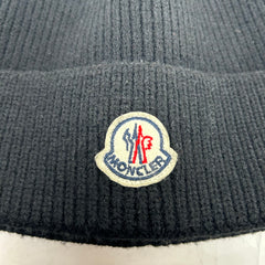 Moncler Black Logo Beanie