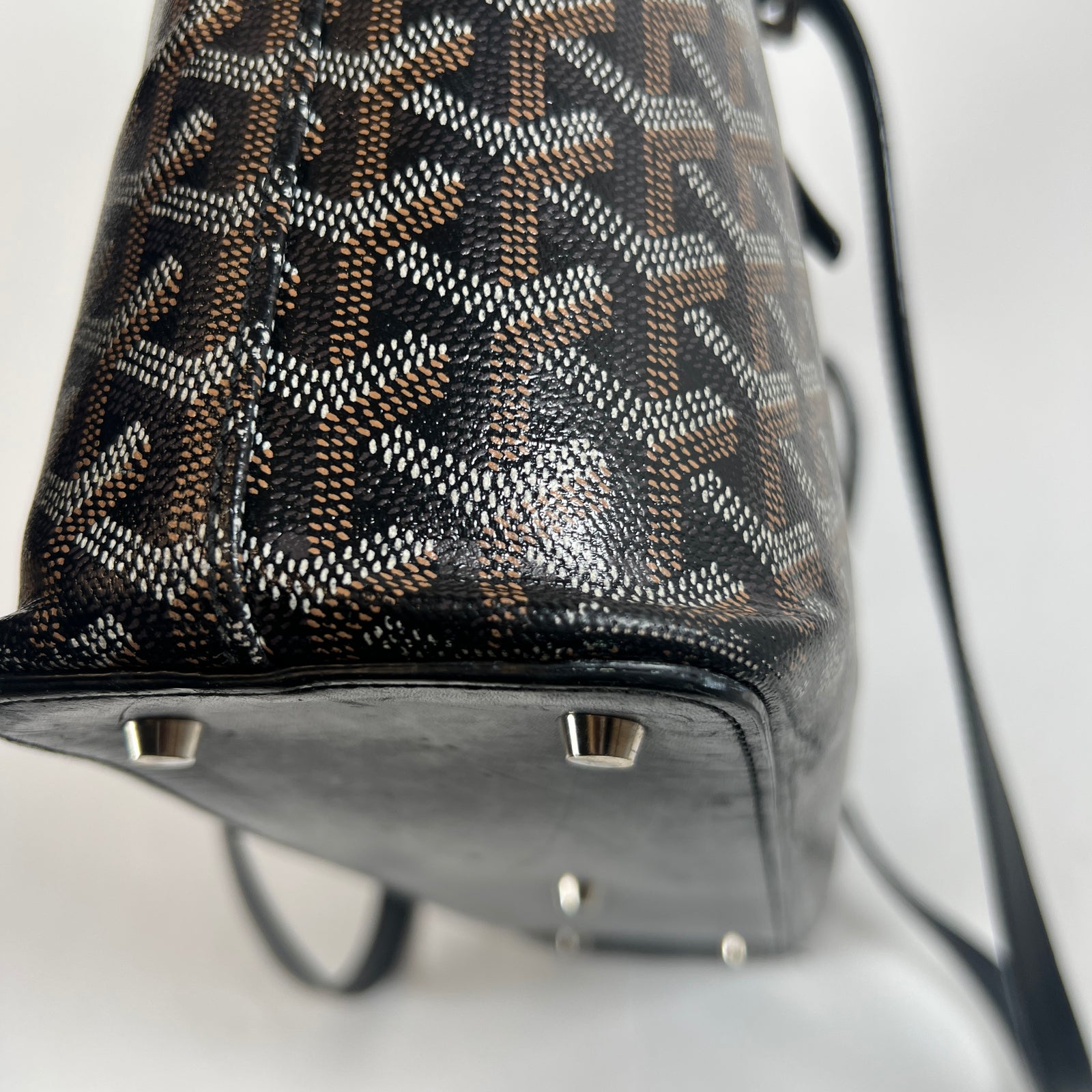 Goyard Black Goyardine Marie Galante MM Tote Bag