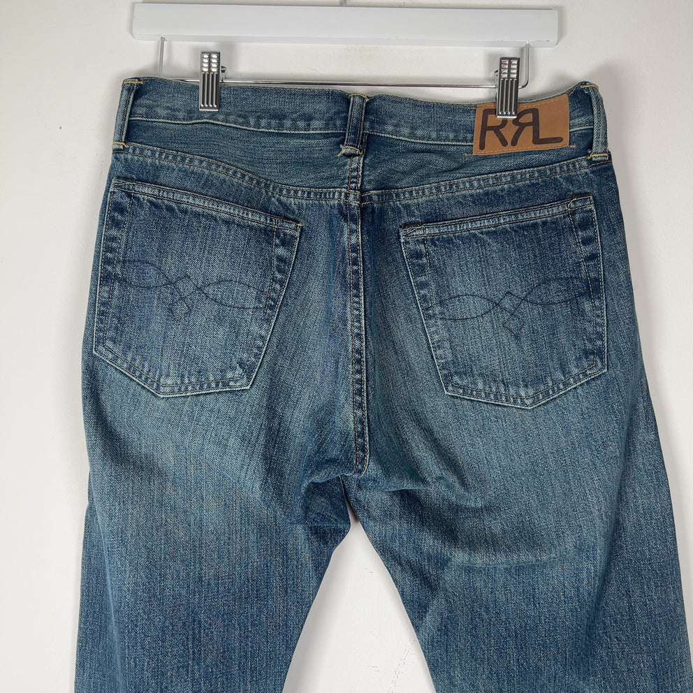 RRL Straight Fit Denim Jeans