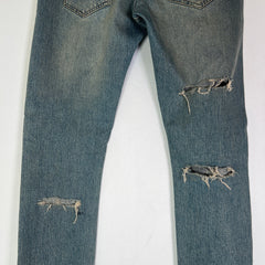 Saint Laurent 2014 Lightwash D02 Crash Denim Jeans