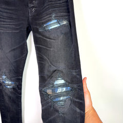 Amiri Blue Flannel MX1 Jeans
