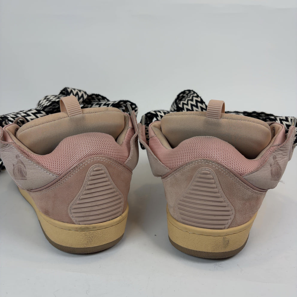 Lanvin Pale Pink Curb Lowtop Sneakers