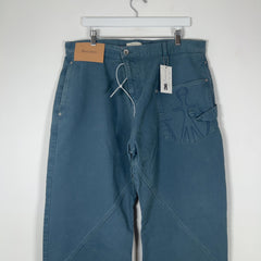 JW Anderson Blue 'Twisted' Workwear Canvas Pants