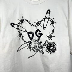 Dolce & Gabbana Safety Pin Heart Graphic T-Shirt