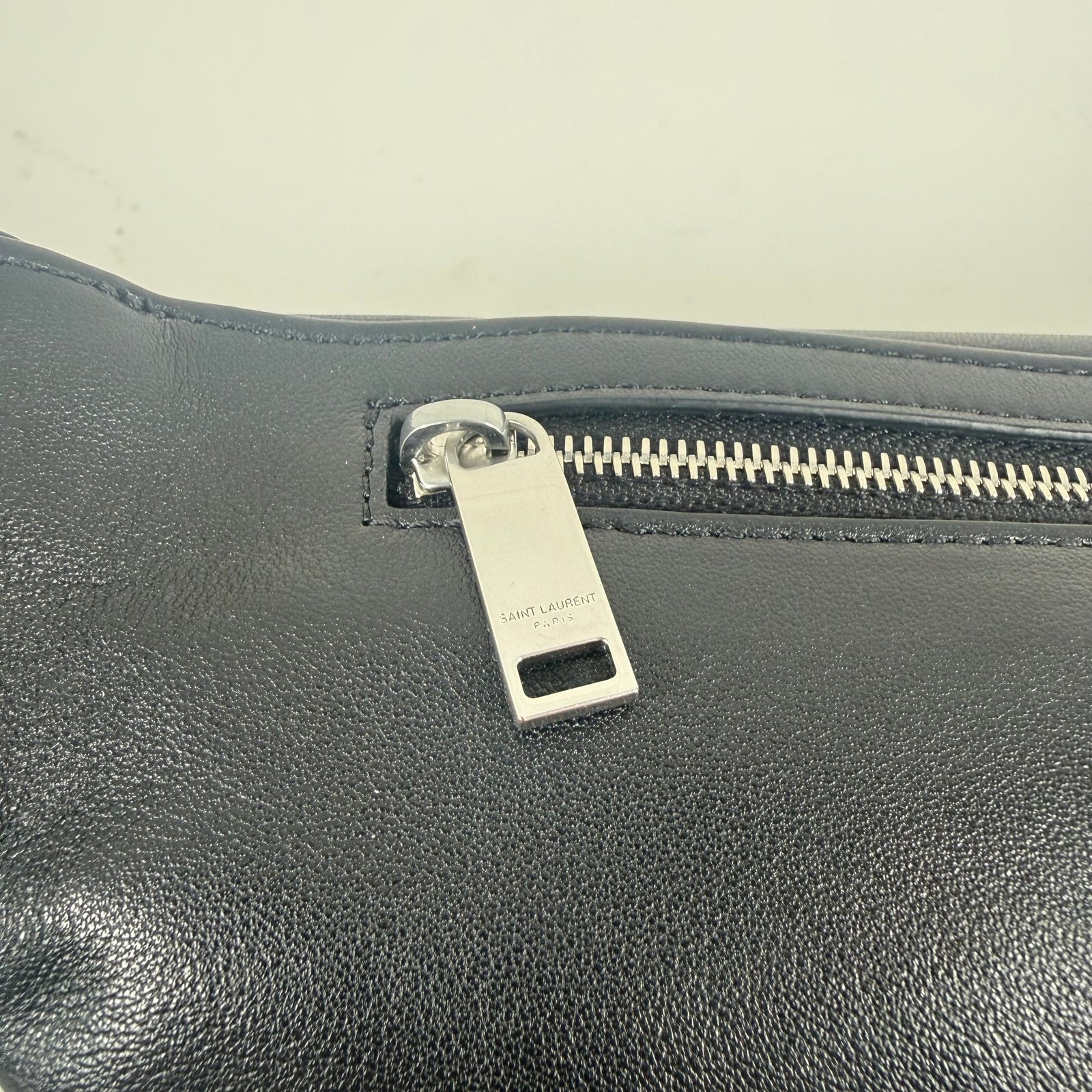 Saint Laurent Logo Detail Zipper Belt Bag Crossbody