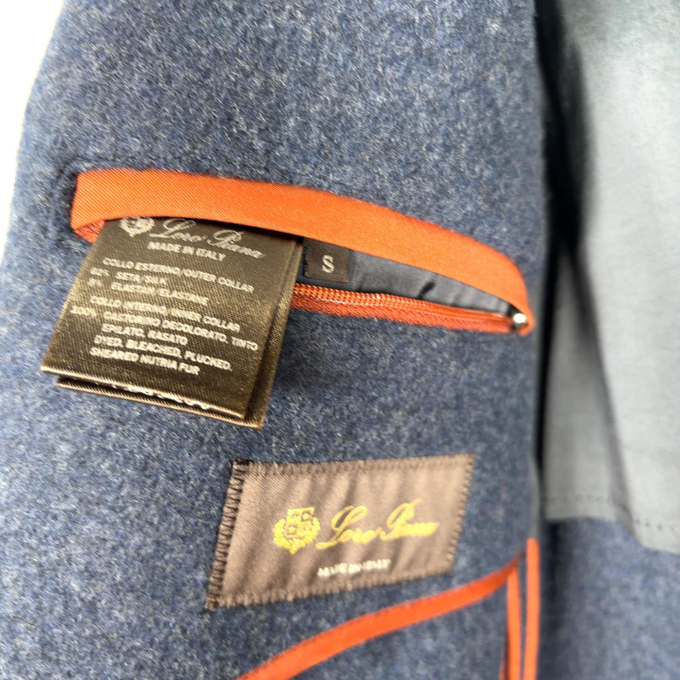 Loro Piana Cashmere Wool & Nutria Fur Trench Coat