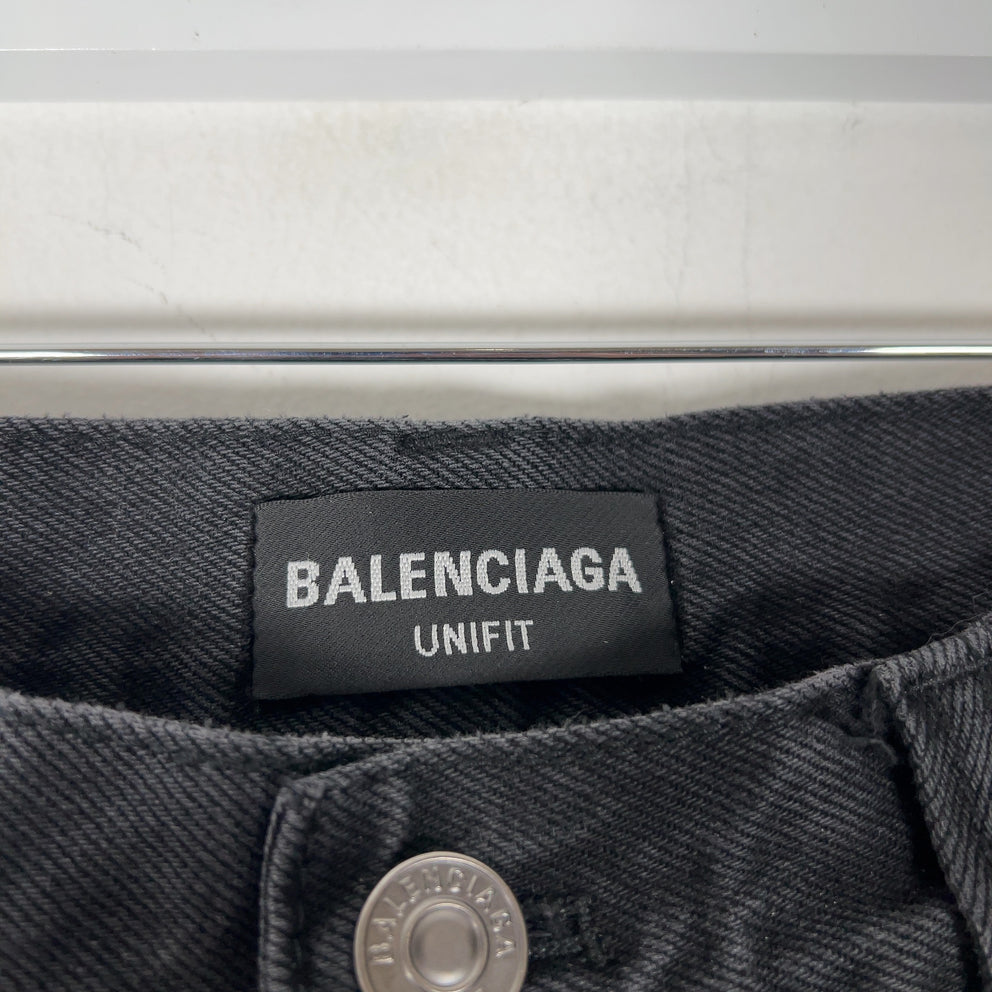 Balenciaga Black Flared Denim Pants