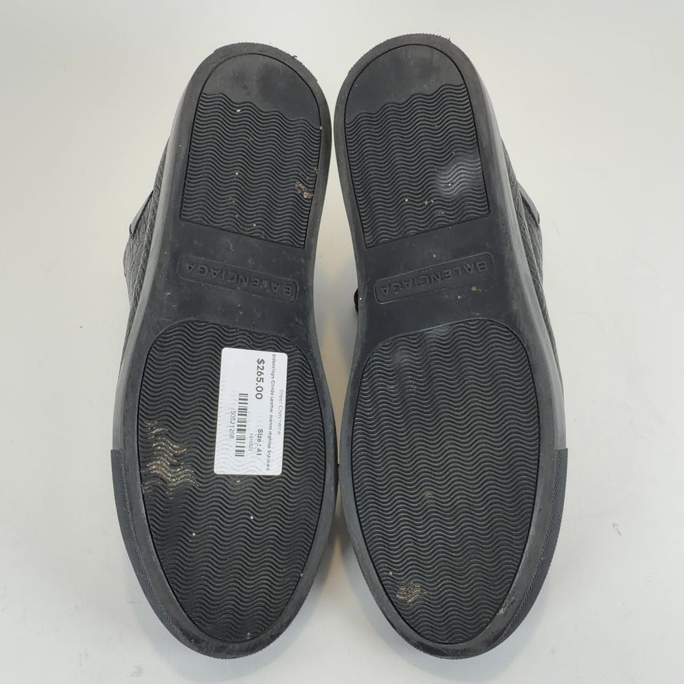 Balenciaga Crinkle Leather Arenas Hightop Sneakers