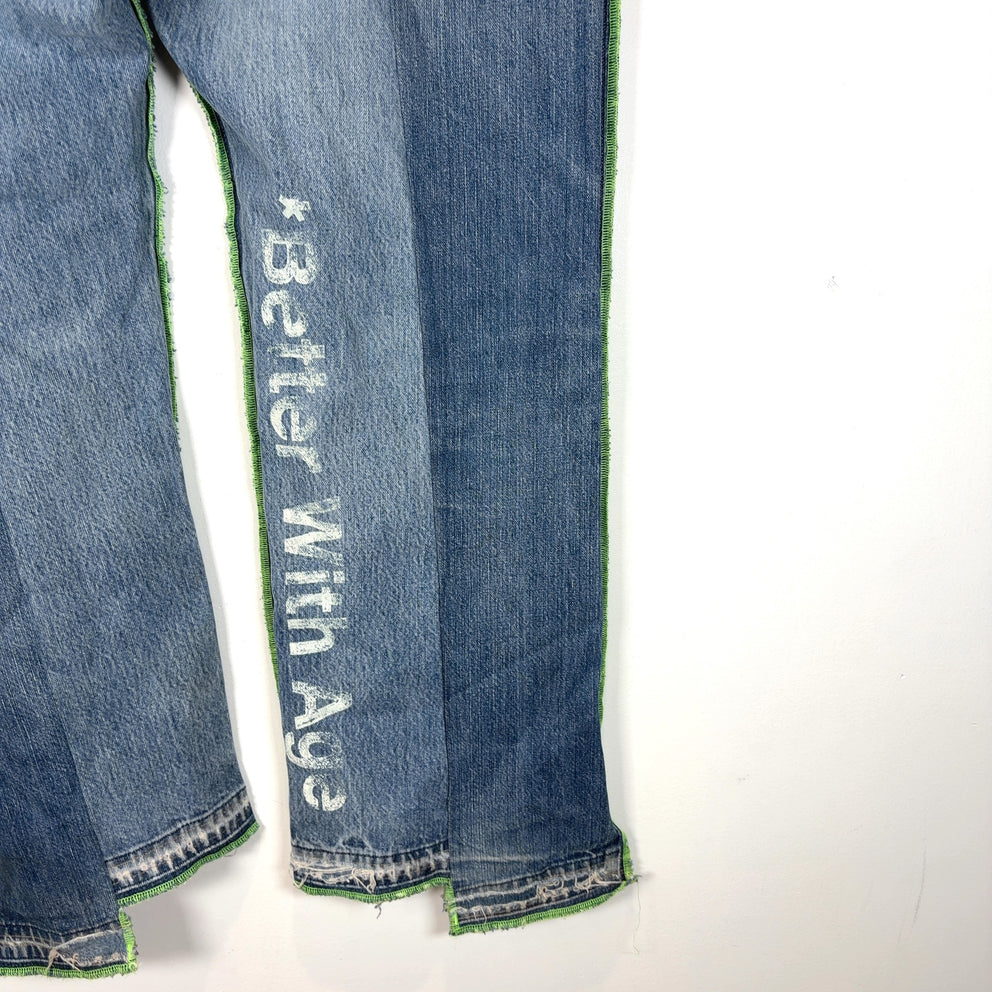 Better With Age Lemon Split Seam Denim Jeans