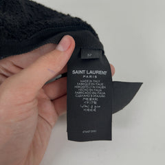 Saint Laurent Distressed Tweed 'SL' Logo Hat