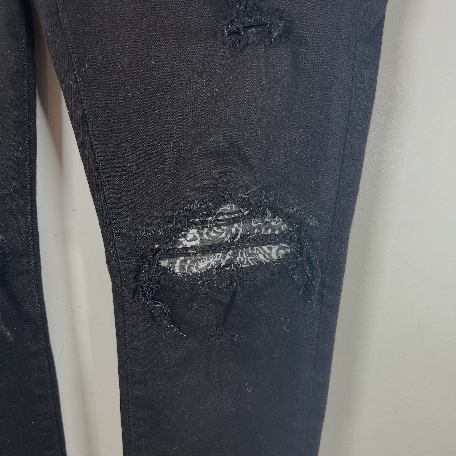 Amiri MX1 White/Black Bandana Jeans
