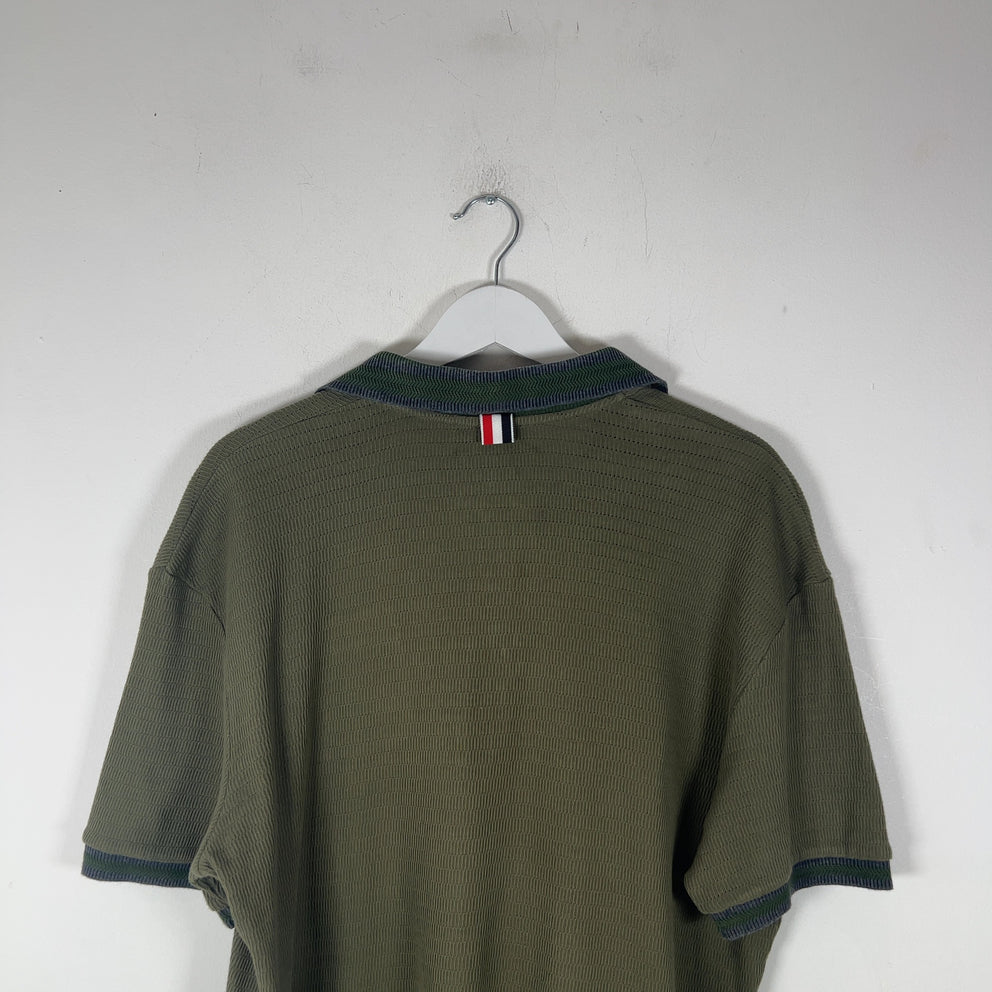 Thom Browne Striped Knit Polo