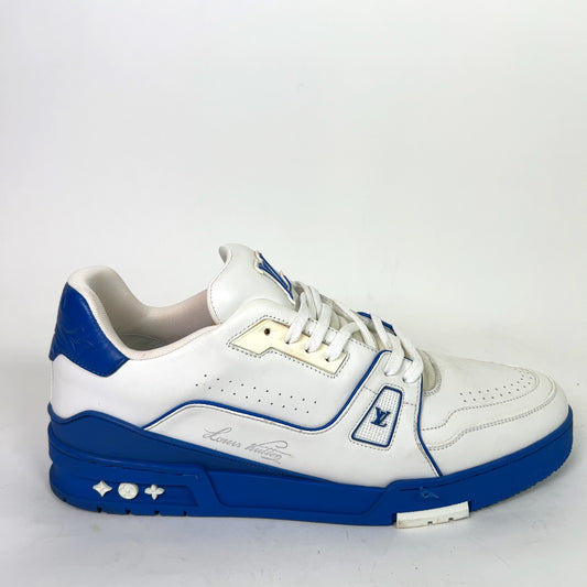 Louis Vuitton White/Blue Signature Trainers