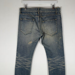 Saint Laurent Distressed Lightwash Skinny D02 Jeans