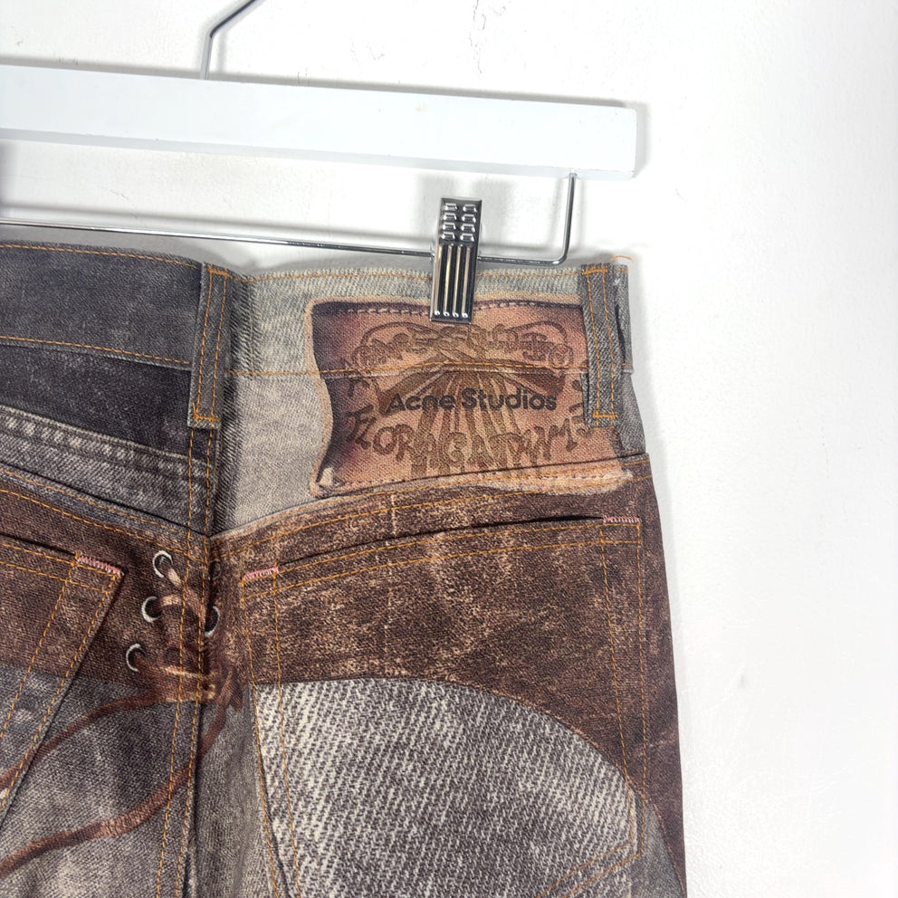 Acne Studios Trompe L'Oeil Cotton 'Chaps' Jeans