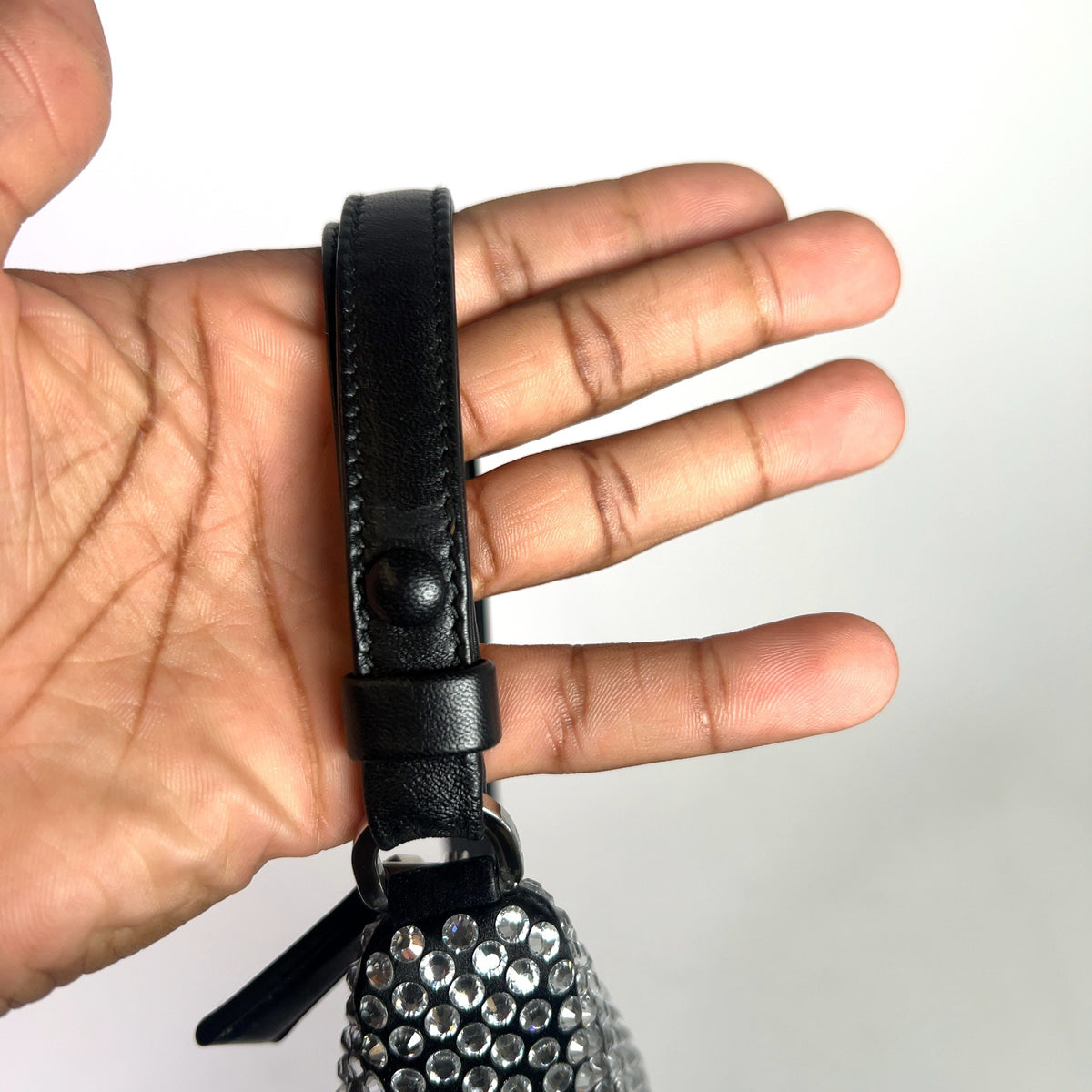 Prada Crystal Embellished Triangle Logo Bag
