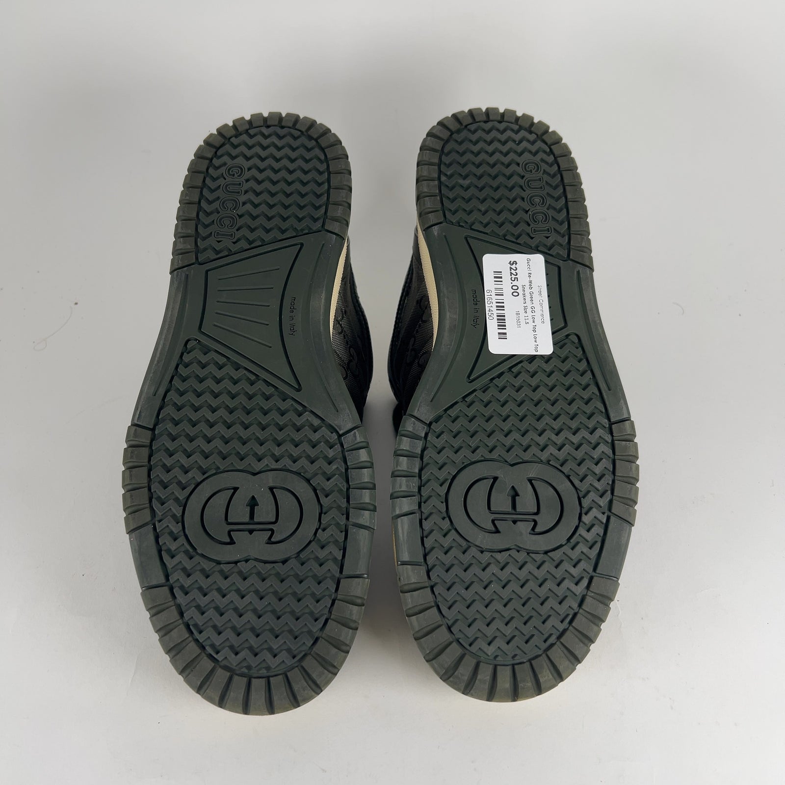 Gucci Re-Web Green GG Low Top Low Top Sneakers Size 11.5