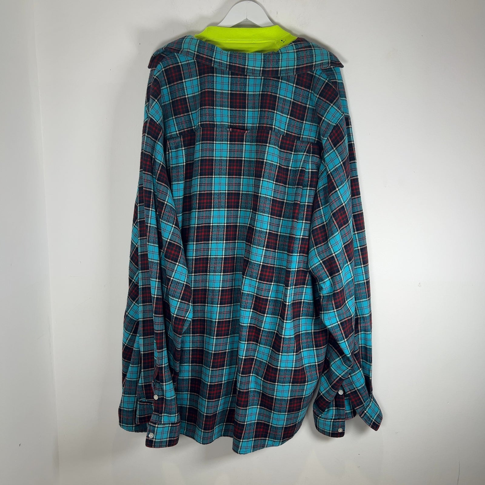 Balenciaga Neon/Flannel Hybrid Trompe L'oeil Shirt