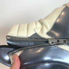 Rick Owens Metallic Geobasket Hightop Sneakers