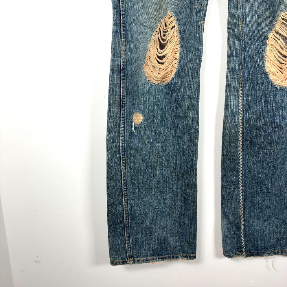 Number (N)ine AW03 'Touch Me I'm Sick' Kurt Cobain Patchwork Jeans