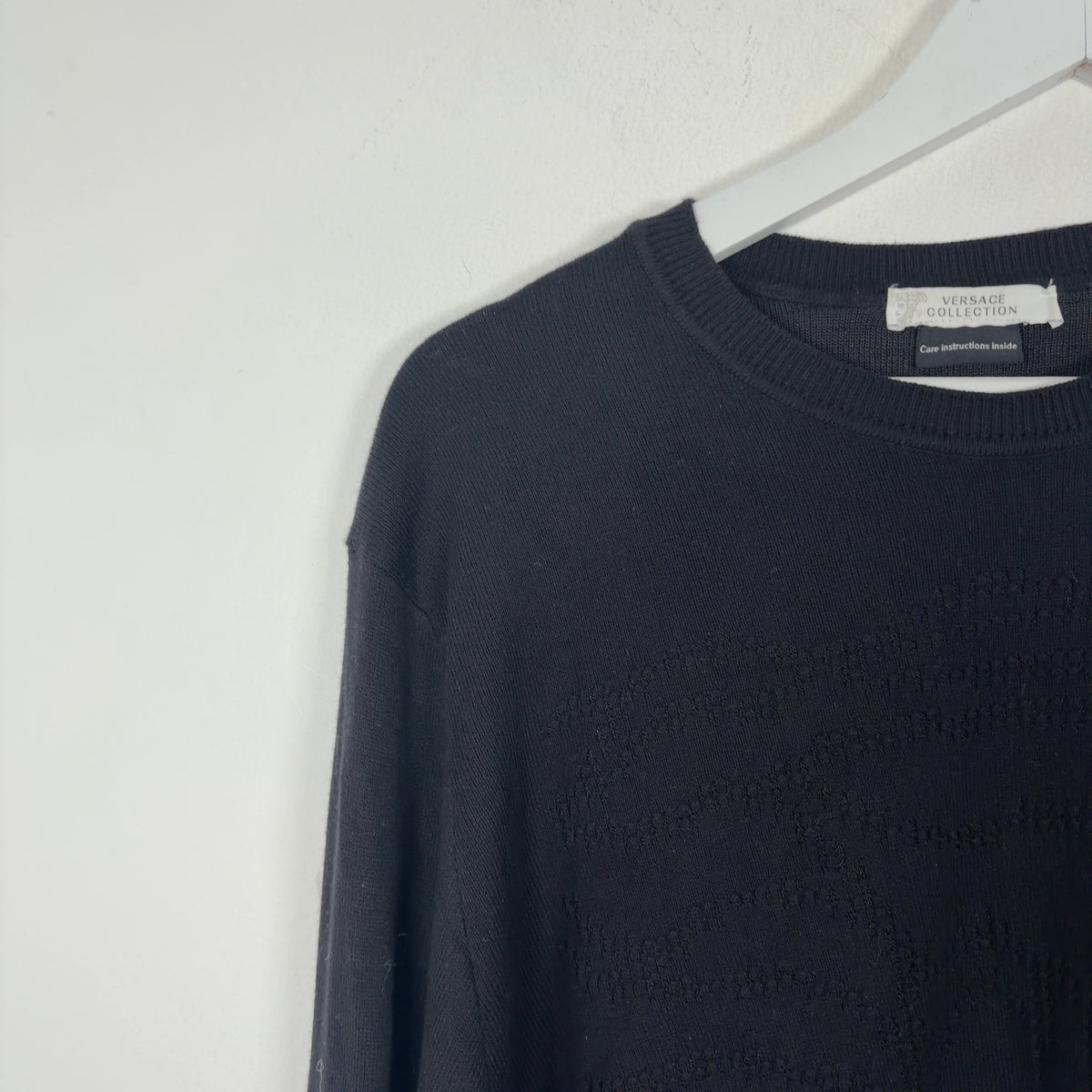Versace Woven Chest Logo Sweater