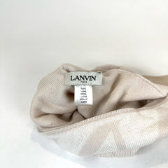 Lanvin Cream Logo Beanie