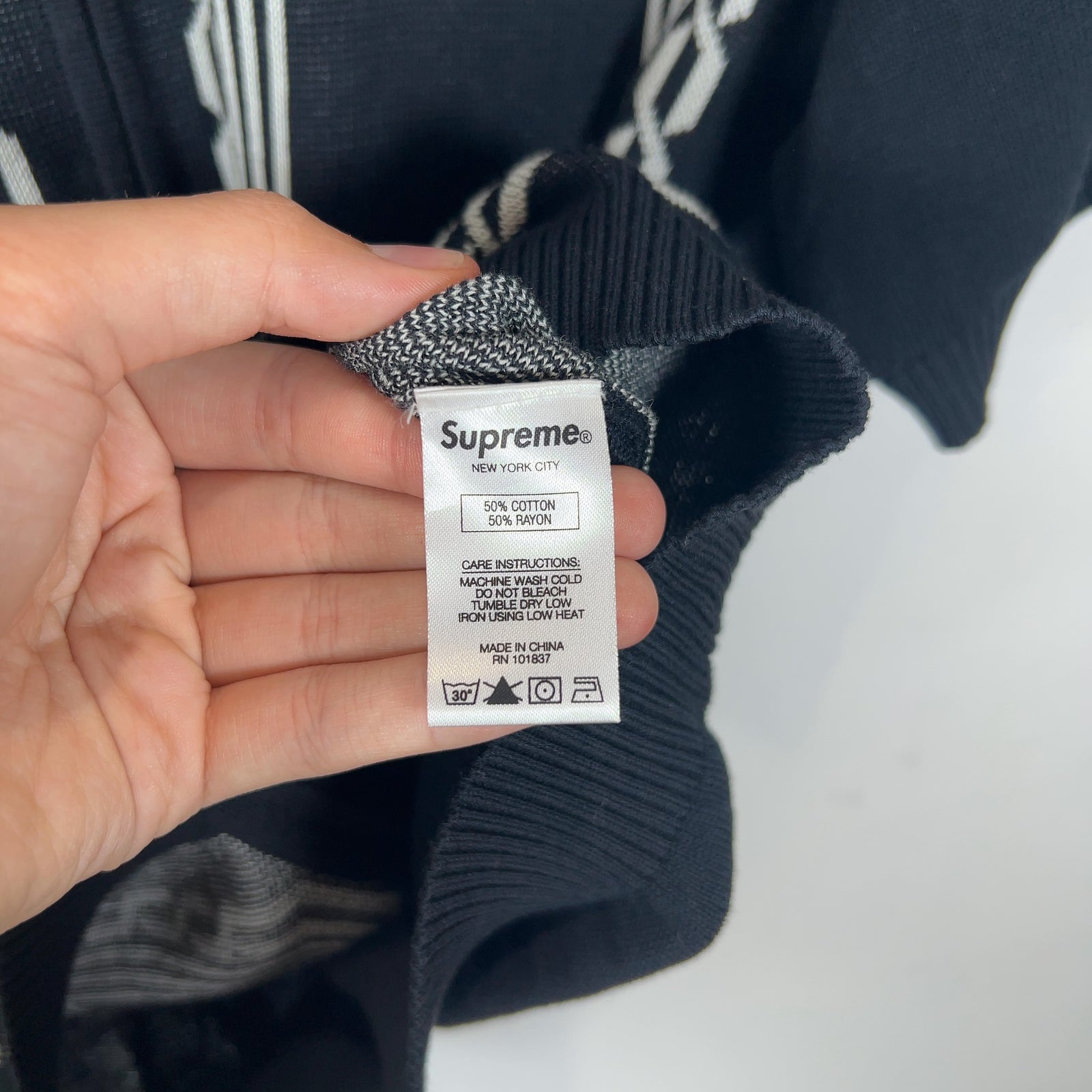 Supreme SS17 Weave Knit Zip Polo Size S