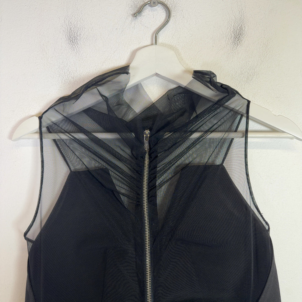 Rick Owens SS13 Sheer High-Neck Dress