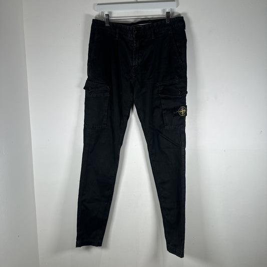 Stone Island Black Logo Patch Pants