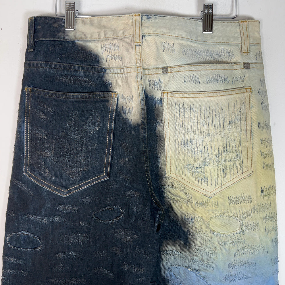 Givenchy Boro Tye-Dye Denim Jeans