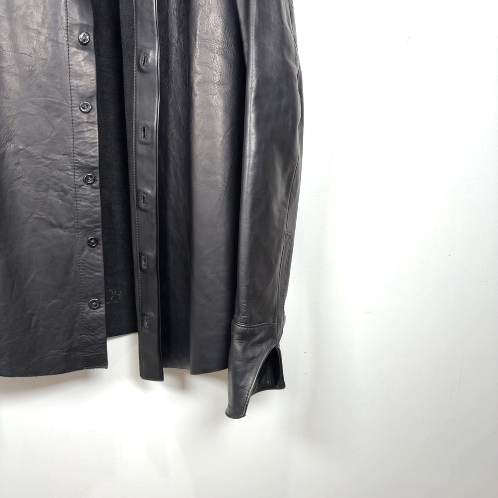 Boris Bidjan Saberi AW14 F221 Calf Leather Button-Up Shirt