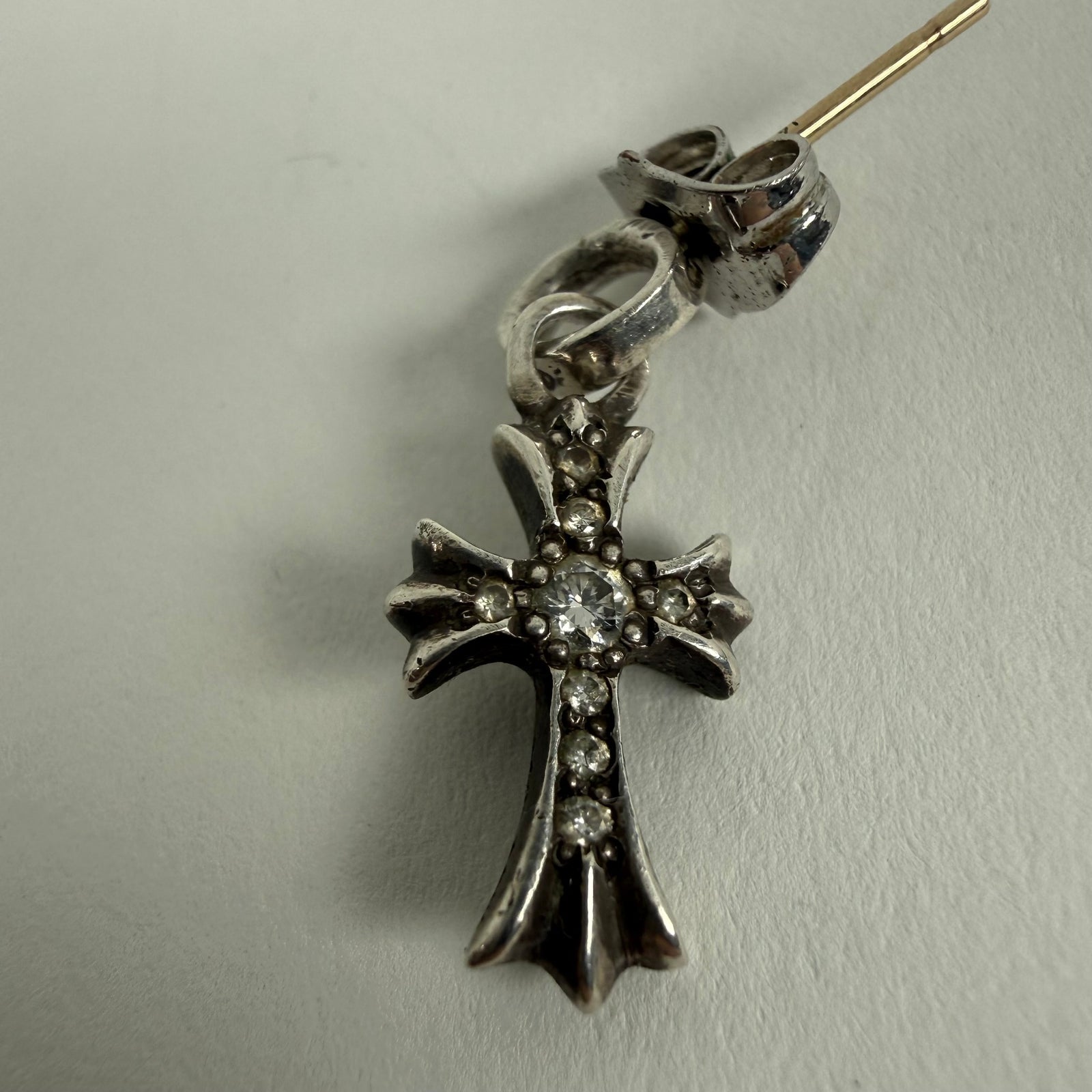 Chrome Hearts Pave Diamond .925 Baby Fat Earring