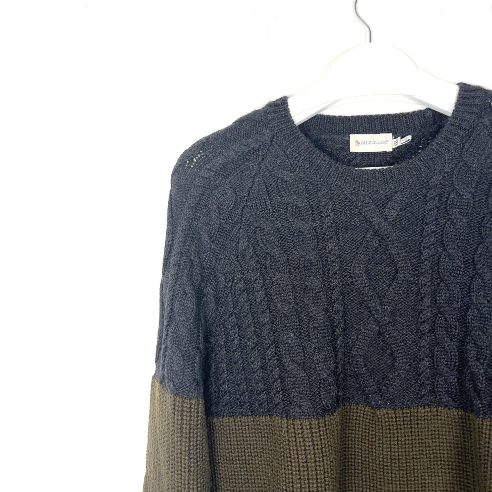 Moncler Cable Knit Logo Patch Sweater