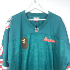 Bape x Mitchell & Ness ‘Miami Dolphins' Camoflauge Oversized Football Jersey