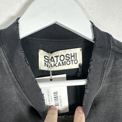 Satoshi Nakamoto Logo Black T-Shirt Size L