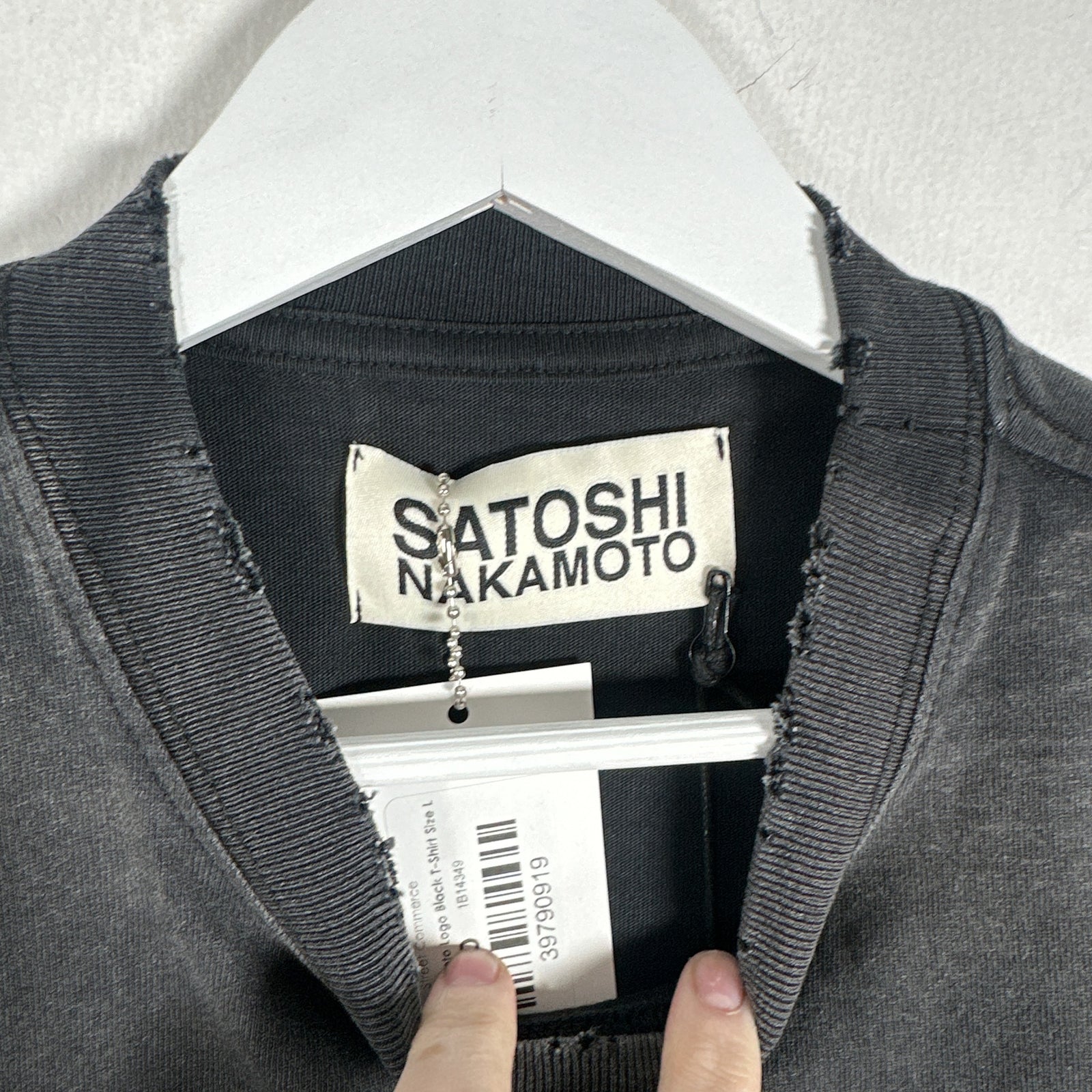 Satoshi Nakamoto Logo Black T-Shirt Size L
