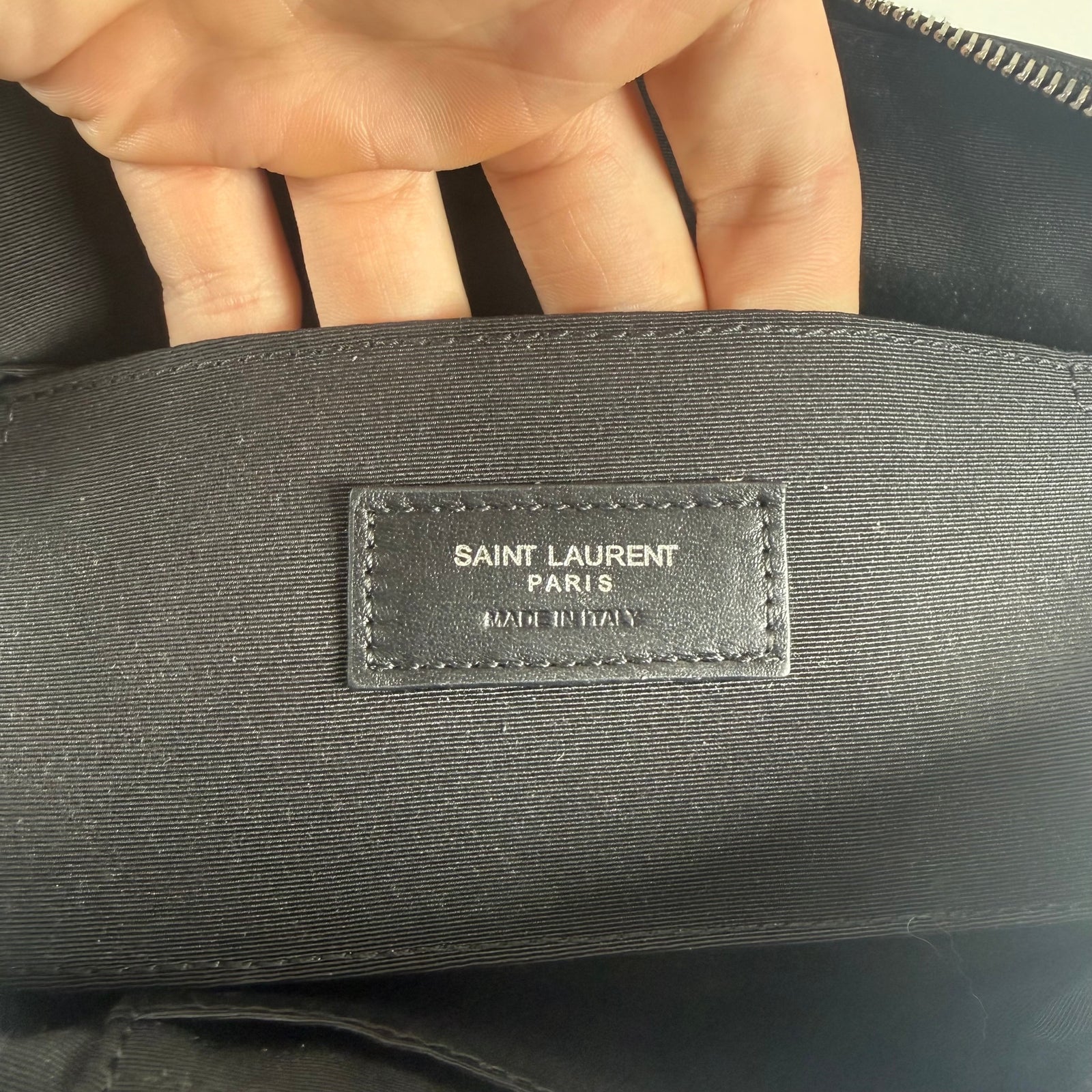 Saint Laurent Logo Detail Zipper Belt Bag Crossbody