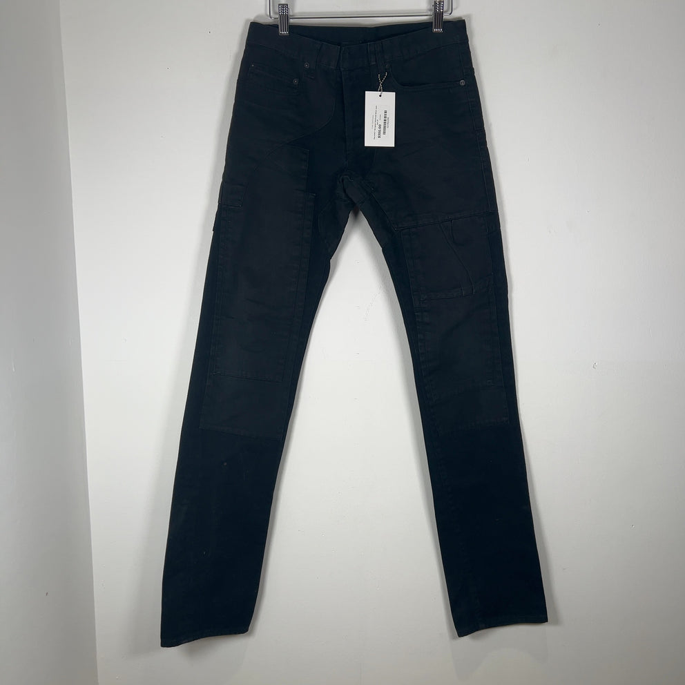 Dior AW07 'Navigate' Patchwork Black Jeans Size 29