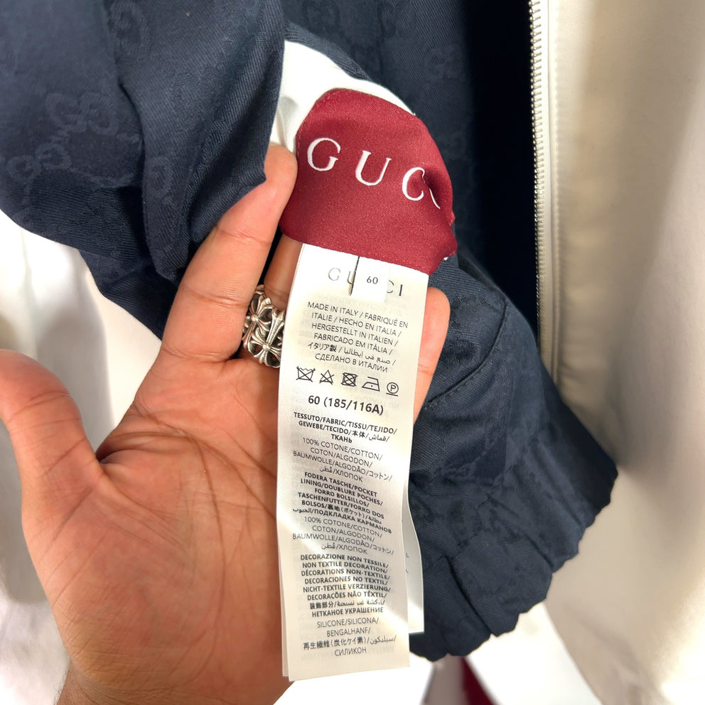 Gucci Pre-Fall 2025 Reversible GG Monogram Cotton Gabardine Jacket