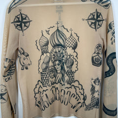 Vetements 'Tattoo' Mesh Long-Sleeve Turtleneck Longsleeve