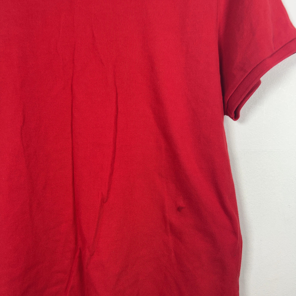 Moncler Bar Logo Red Polo