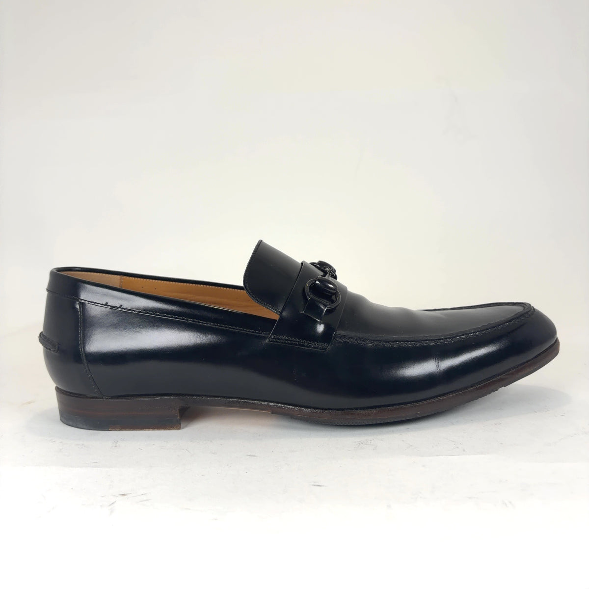 Gucci Horsebit Double Black Leather Loafer