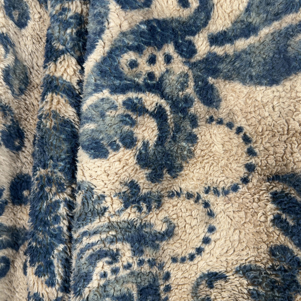 Kapital Damask Printed Fleece Zip Up Jacket