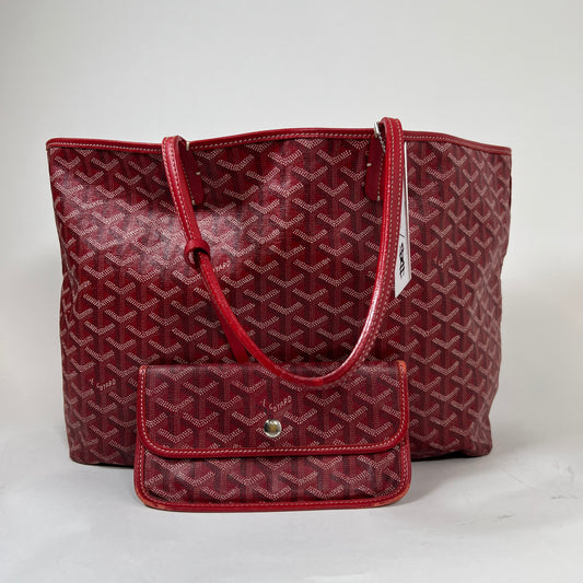 Goyard Red Saint Louis PM Tote Bag