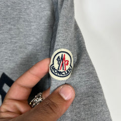 Moncler Grey Flocked Archive Logo Size M