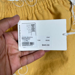 Bode Yellow Soleil Shorts Size L