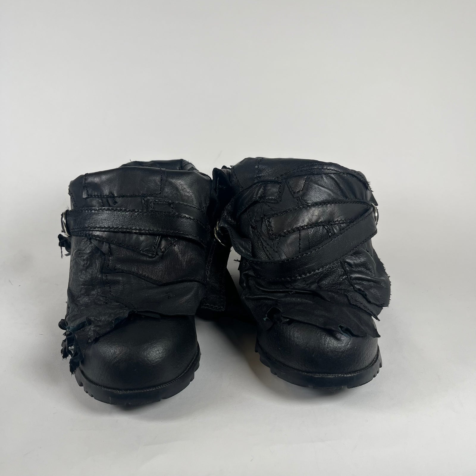 Yasuyuki Ishii S/S10 Foldable Leather Patchwork Boots Size 10