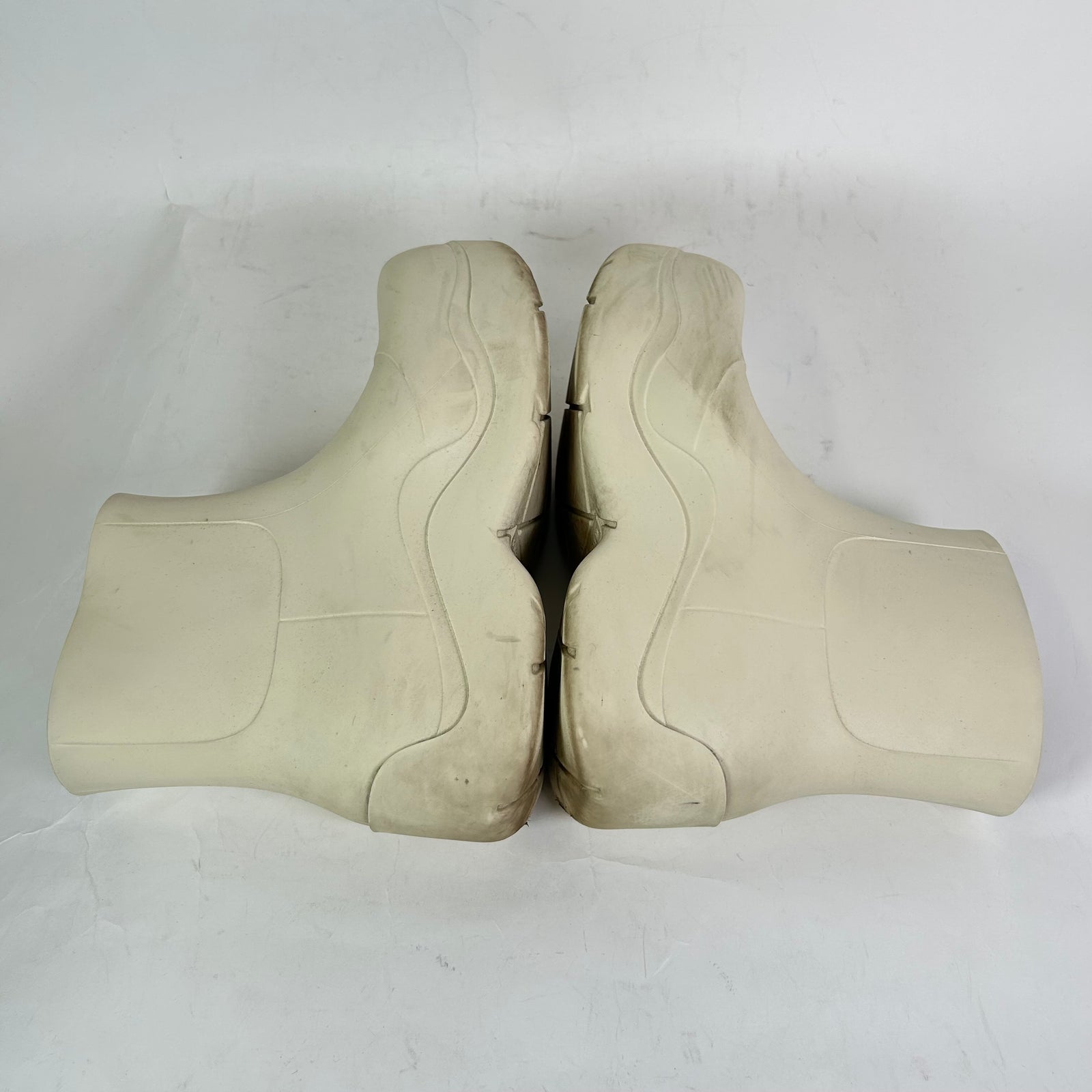 Bottega Veneta Cream Puddle Boots Size 43