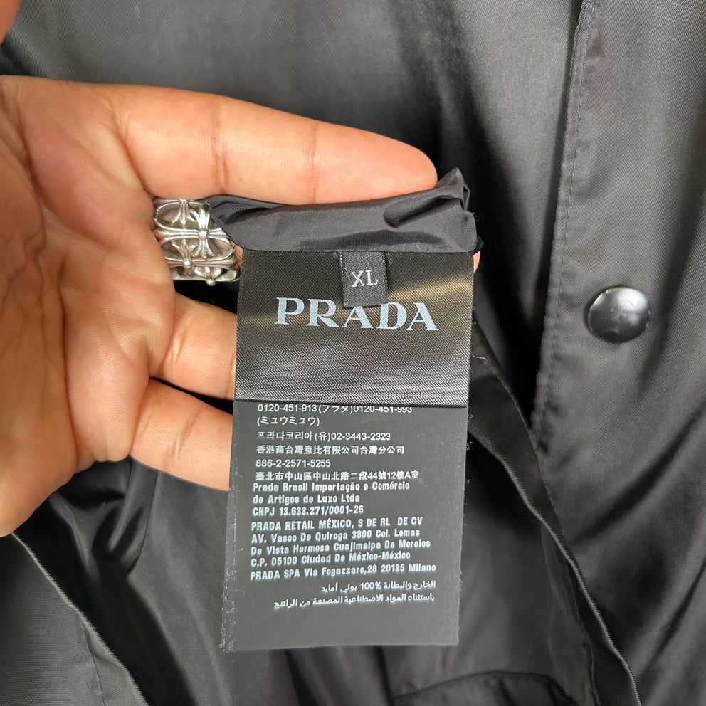 Prada Re-Nylon Logo Button-Up Shirt
