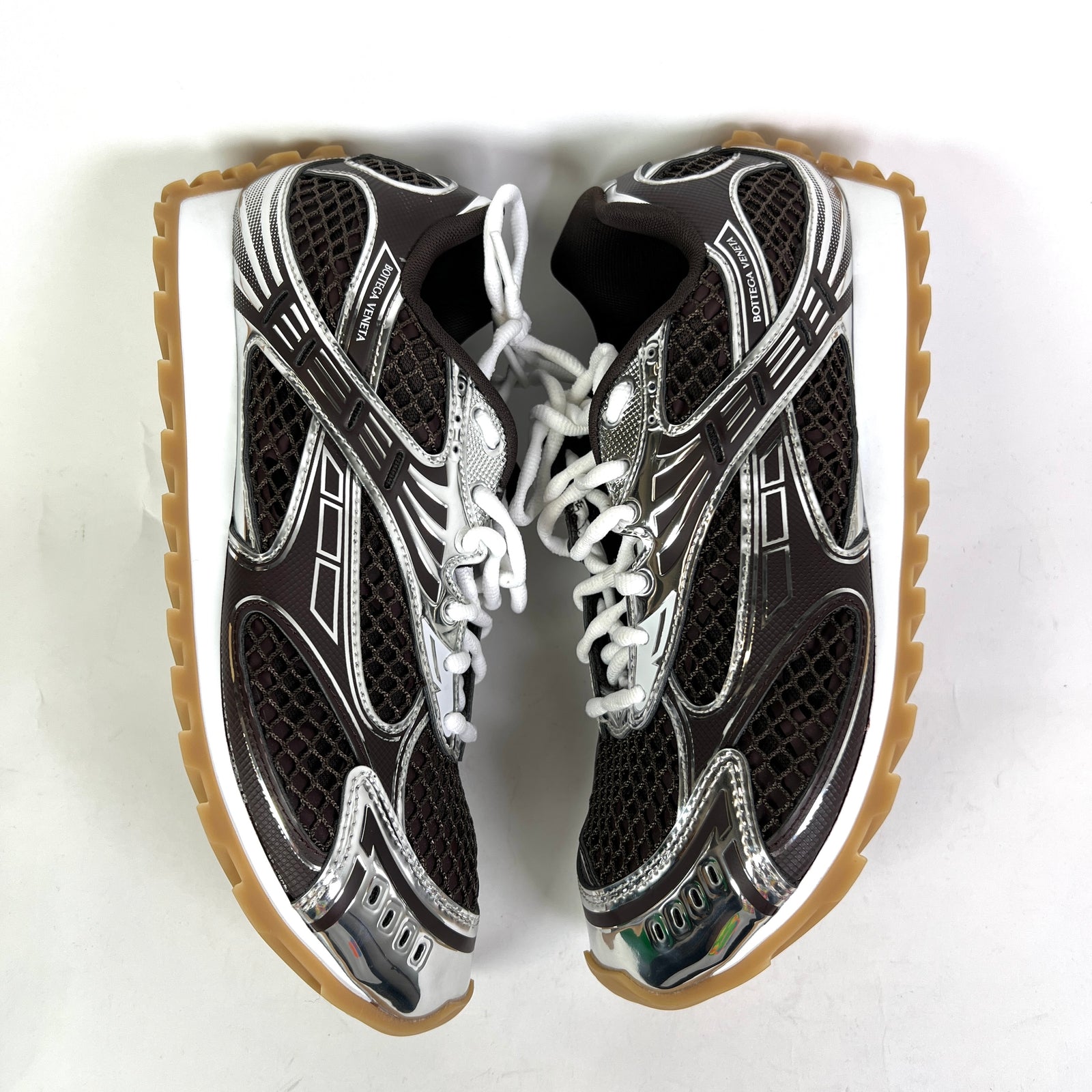 Bottega Veneta Brown Mesh Orbit Sneakers